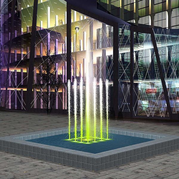 Фонтан музичний танцюючий Aquaviva (2х2 метри) квадратний 24883 фото