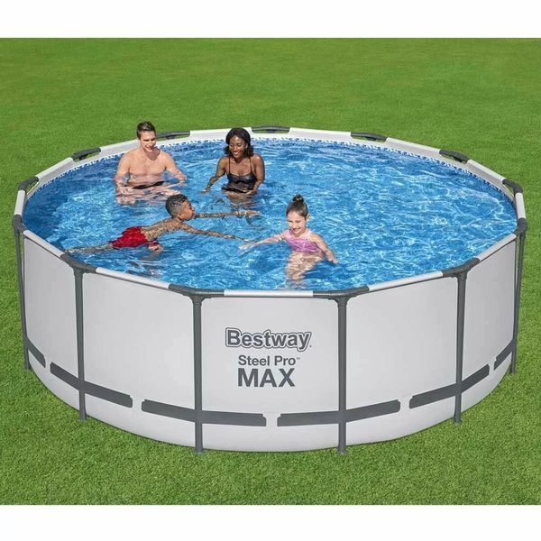 Каркасний басейн Bestway 5618W (396х122 см) з картриджним фільтром, драбиною та захисним тентом 31239 фото