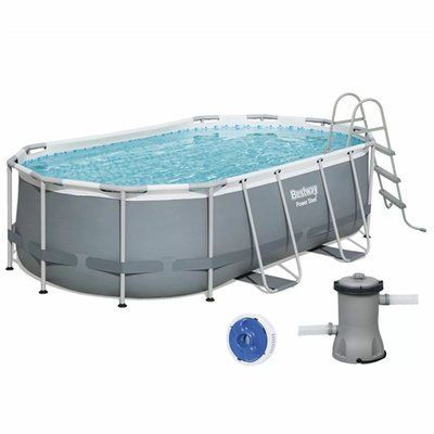 Каркасный бассейн Bestway 56620 (427х250х100 см) с картриджным фильтром и лестницей 18490 фото