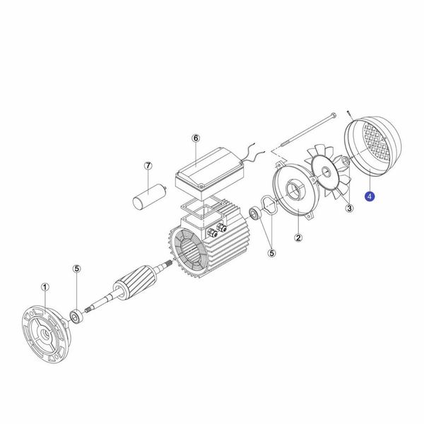 Крышка вентилятора насоса Kripsol MEC90 RBM1040.42R 15306 фото