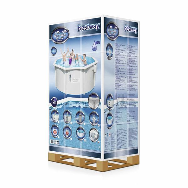 Збірний басейн Bestway Hydrium 56566 (300x120 см) з піщаним фільтром, драбиною та тентом 15835 фото