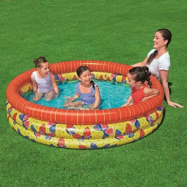 Дитячий надувний басейн Bestway 51202 (168x38 см) Метелики 31217 фото