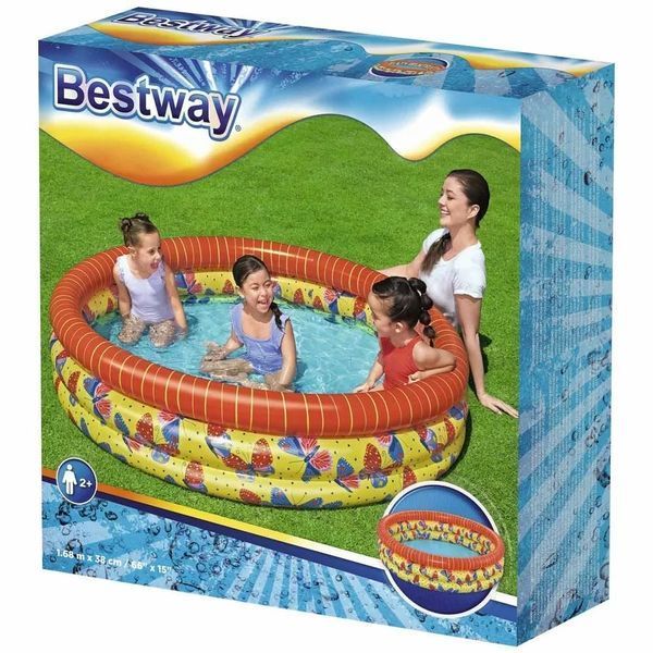 Дитячий надувний басейн Bestway 51202 (168x38 см) Метелики 31217 фото