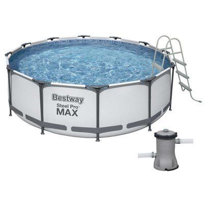 Каркасный бассейн Bestway 56418 (366х100 см) с картриджным фильтром и лестницей 16581 фото