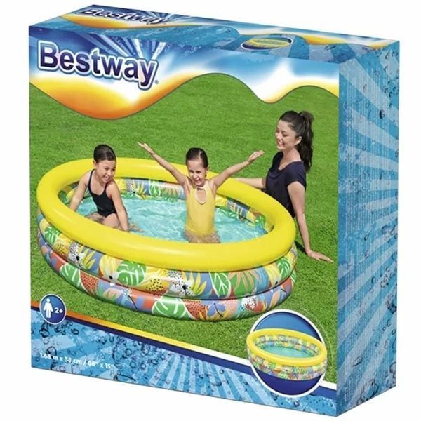 Дитячий надувний басейн Bestway 51203 (168x38 см) Квітковий рай 31222 фото