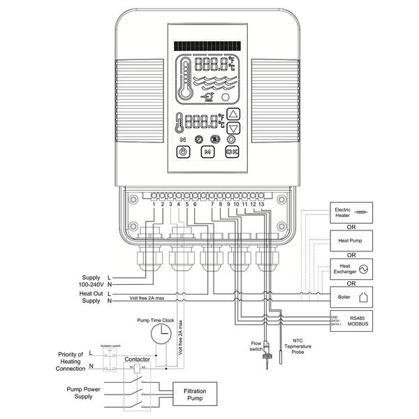 Цифровой контроллер Elecro Heatsmart Plus теплообменника G2\SST + датчик потока и температуры 17160 фото