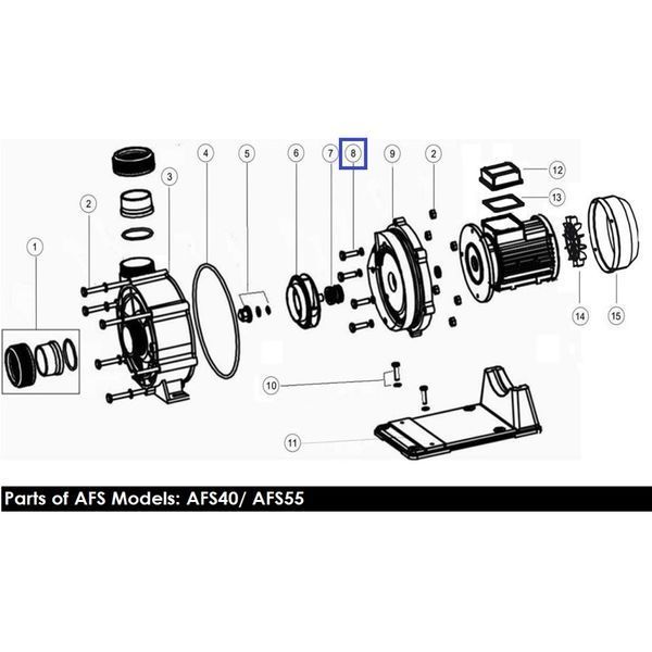 Гвинт фланця насоса Emaux 89023504 AFS40/AFS55 16816 фото