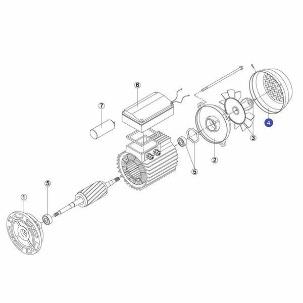 Кожух (крышка) вентилятора насоса RMOT0004.03R (RBM1040.32R) KA/KAP-250-300 (МЕС -80) 7503.A (165мм) 15912 фото