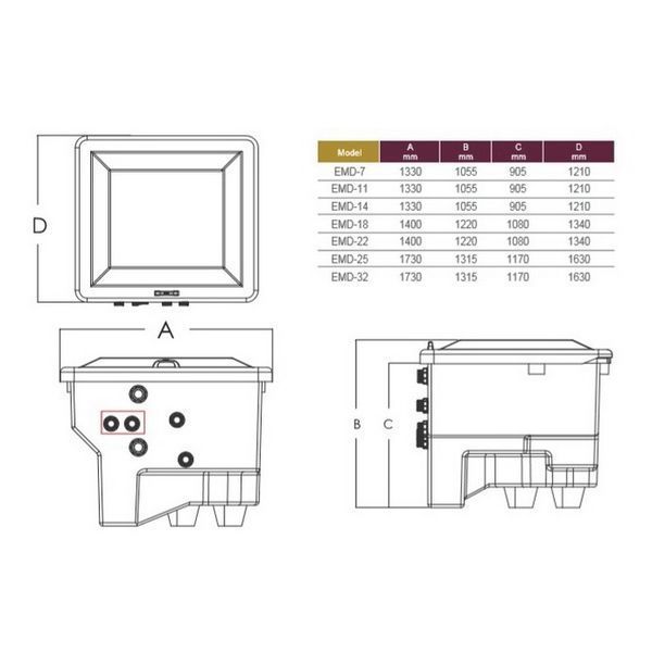 Комплексна фільтраційна установка Emaux EMD-18S (18 м3/год) 23592 фото