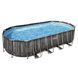 Каркасний басейн Bestway Wood Style 5611T (732х366х122 см) з картриджним фільтром, драбиною та тентом 25299 фото 2