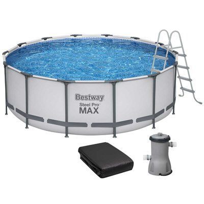 Каркасный бассейн Bestway 5612X (427х122 см) с картриджным фильтром, тентом и лестницей 6979 фото