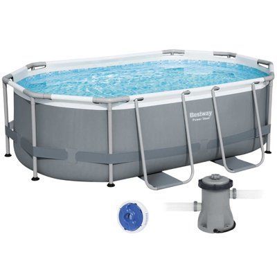 Каркасный бассейн Bestway Power Steel 5614A (305х200х84 см) с картриджным фильтром 25137 фото