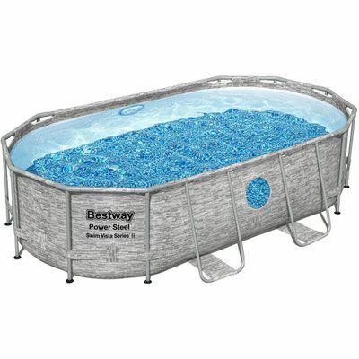 Каркасный бассейн Bestway Ротанг 56714 (427х250х100) с картриджным фильтром 20837 фото