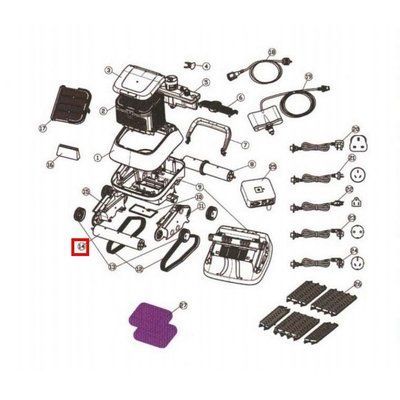 Збірна циліндрична трубка редуктора для Aquaviva 7310 Black Pearl (71150) 20600 фото