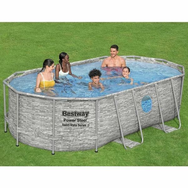 Каркасный бассейн Bestway Ротанг 56714 (427х250х100) с картриджным фильтром 20837 фото