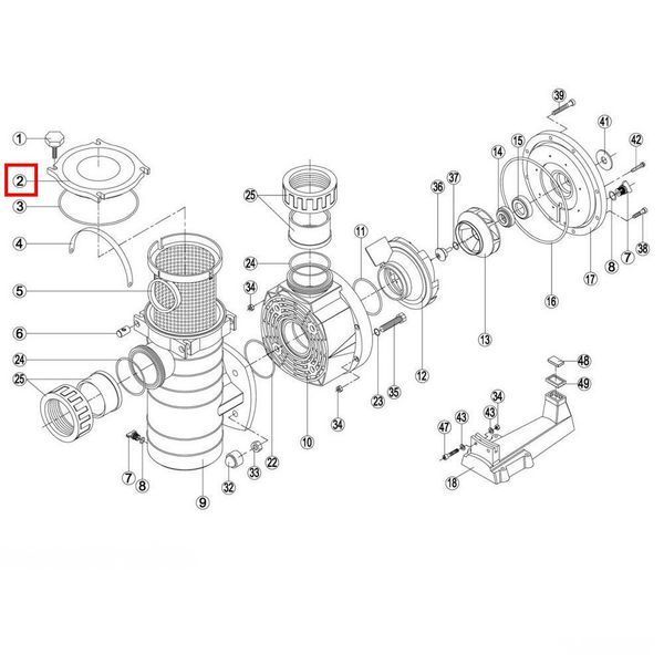 Кришка префільтра насоса KAN (BCP500-1250/BCPG) RPUM0002.07R 15228 фото