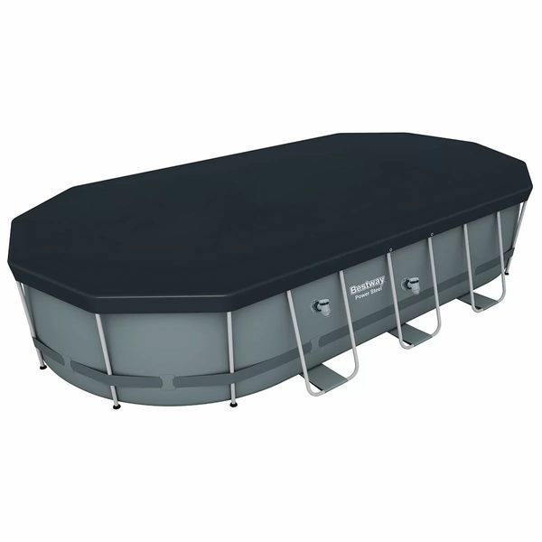 Каркасний басейн Bestway 56710 (549х274х122 см) з картриджним фільтром, драбиною та захисним тентом 20854 фото