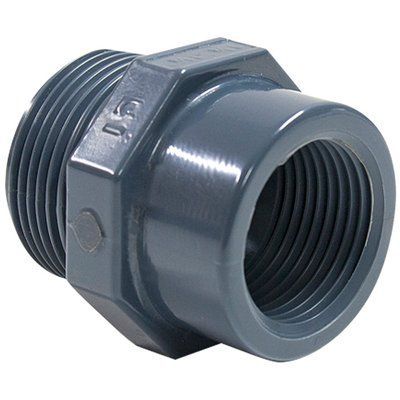 Переходник ПВХ Hidroten 1002474, резьбовое соединение НР-ВР, 1"-3/4" 31229 фото