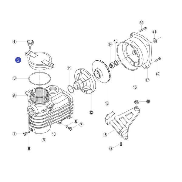 Крышка префильтра насоса Kripsol OK RBH0002.01R/RPUM0002.01R 15663 фото
