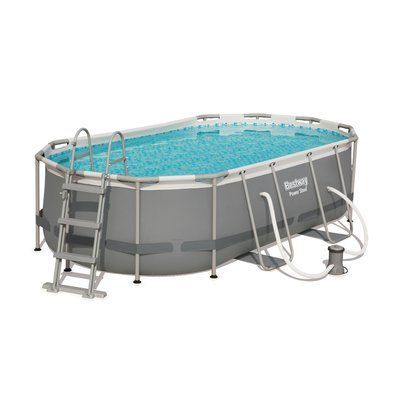 Каркасный бассейн Bestway 56620 (427х250х100 см) с картриджным фильтром и лестницей 18490 фото