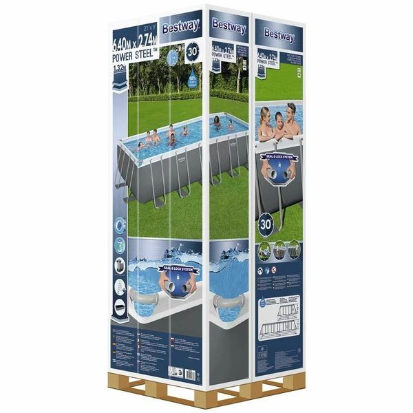 Каркасний басейн Bestway 5611Z (640х274х132 см) з картриджним фільтром, драбиною та тентом 25300 фото