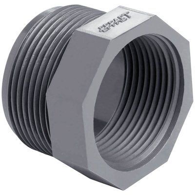 Втулка-футорка ПВХ Effast RERRCE075G короткая, резьбовая 2-1/2"x2" 27220 фото