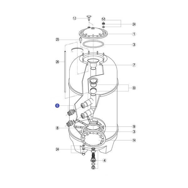 Муфта Kripsol (RRFI0005.00R) с резиновым уплотнением для 6-ти поз. вентиля 1.5" 15859 фото