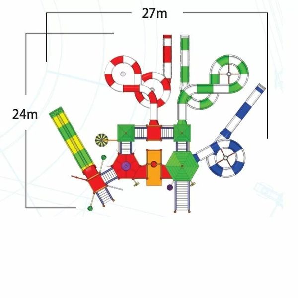 Комплекс водных горок Arihant WAPS 7A (27.0х24.0 м) 25747 фото