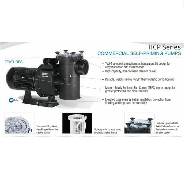 Насос Hayward HCP40753E1 KAN760 T2.B (380 В, 104.5 м3/ч, 7.5 HP) 17162 фото