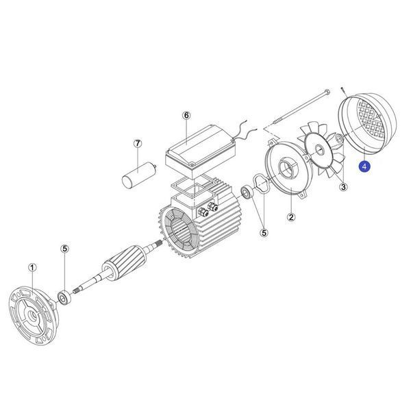 Кожух (кришка) метал вентилятора насоса KA/KAP-550 (МЕС-100) 7505.A/RBM1040.52R 15914 фото