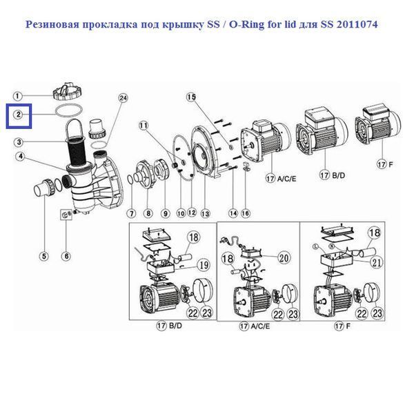 Гумова прокладка під кришку Emaux SS / O-Ring for lid для SS 2011074 11976 фото