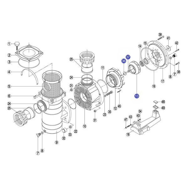 Крыльчатка насоса Kripsol KAN/KT 10 HP (RBH0007.23R/ RPUM0013.26R) 16242 фото