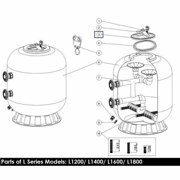 Смотровое окно для фильтра Emaux L1200-1800 (1161006) 5943 фото