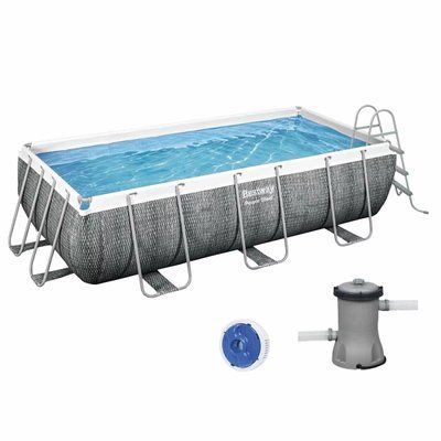 Каркасный бассейн Bestway 56721 (404х201х100 см) с картриджным фильтром и лестницей 22531 фото