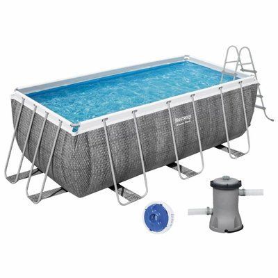 Каркасный бассейн Bestway 56722 (412х201х122 см) с картриджным фильтром и лестницей 22694 фото