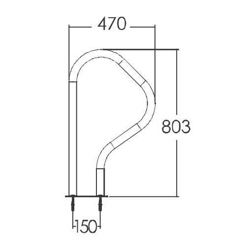 Поручень Emaux ARB-F (AISI316) 7203 фото