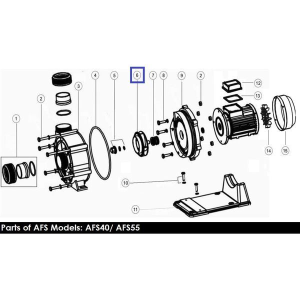 Крильчатка насоса Emaux AFS40 (1271049) 12538 фото