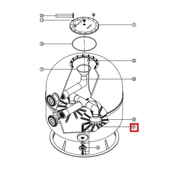 Сепаратор фільтра Kripsol (1шт.) (RCFI0008.09R), 640 мм 15767 фото