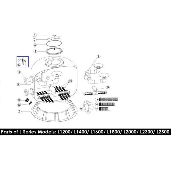 Манометр сдвоенный для фильтров L 1200-1600 Emaux 89012801 5460 фото