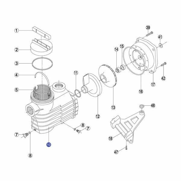 Корпус насоса Kripsol EP - Rep 100.A / RBH0010.04R (RPUM0010.04R) 3209 фото