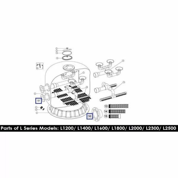Фланец соединительный для Emaux L2300-2500 (1151099) 12492 фото