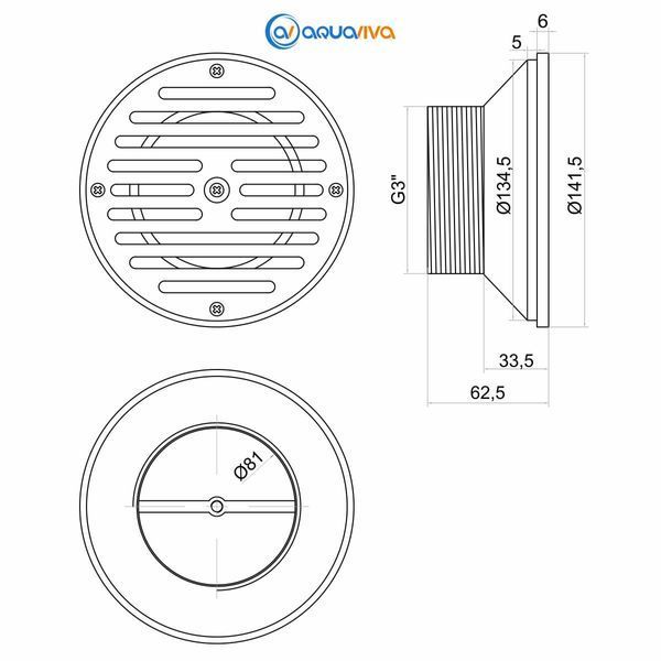 Форсунка донна Aquaviva 58822, під бетон 25228 фото