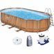 Каркасный бассейн Bestway 56719 (610х366х122 см) с гидромассажем, картриджным фильтром и лестницей 22705 фото 1