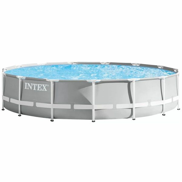 Каркасный бассейн Intex 26724 (457х107 см) с картриджным фильтром, лестницей и тентом 31410 фото