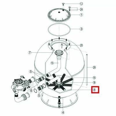 Сепаратор для фільтра Hayward PRO S360SLE (RRFI0008.03R\500201150000) 20944 фото