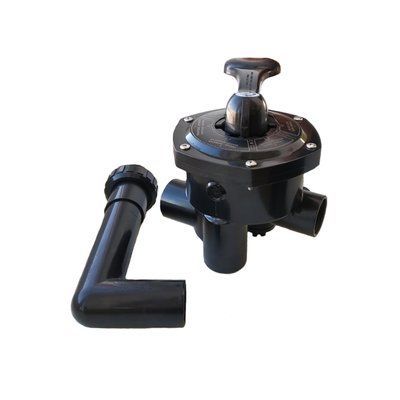 Кран шестиходовой Emaux MPV03 (1,5") боковой (88280811B) черный 2582 фото