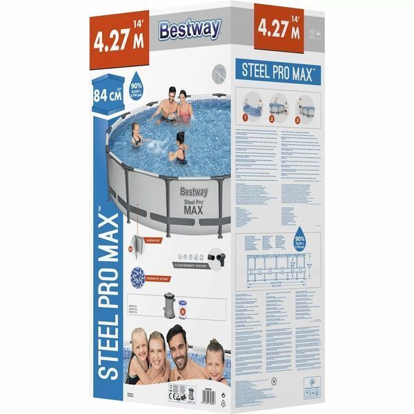 Каркасний басейн Bestway 56595 (427х84 см) з картриджним фільтром 27914 фото