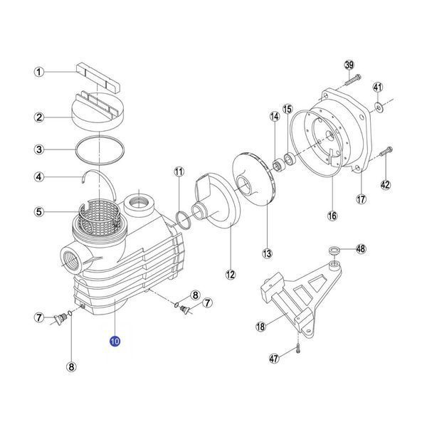 Корпус насоса Kripsol EP - Rep 100.A / RBH0010.04R (RPUM0010.04R) 3209 фото