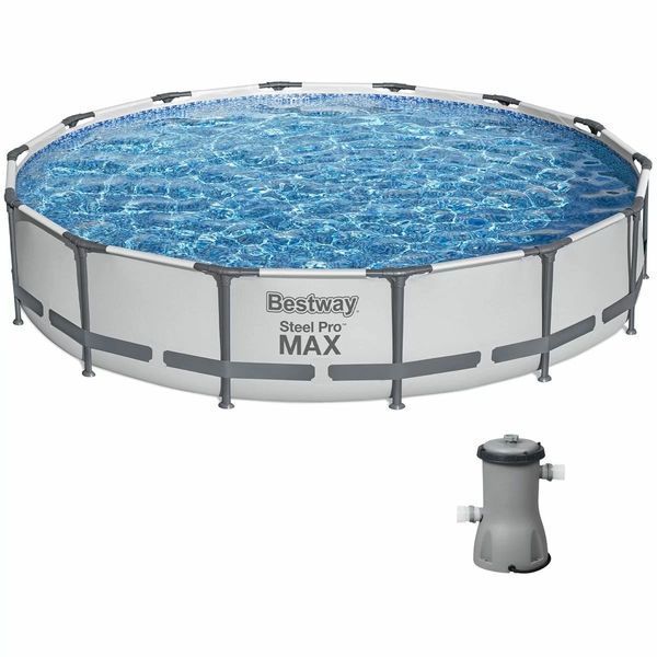 Каркасний басейн Bestway 56595 (427х84 см) з картриджним фільтром 27914 фото