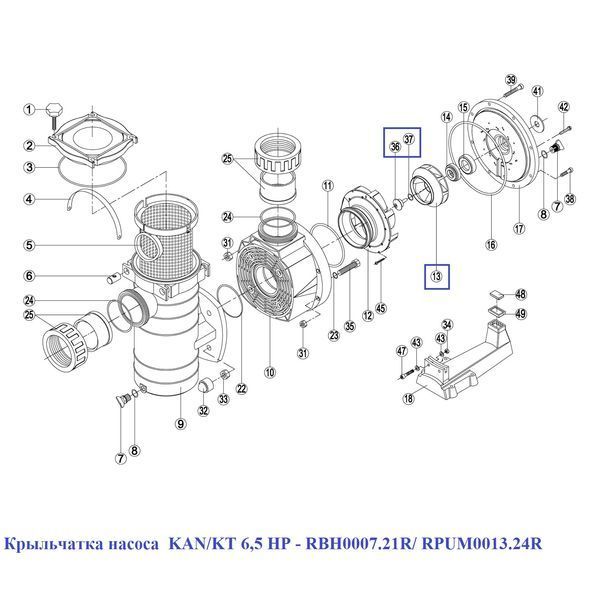 Крыльчатка насоса KAN/KT 6 16240 фото
